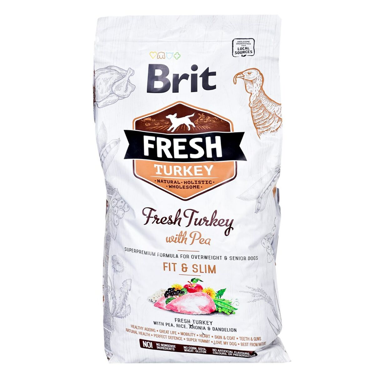 Io penso Brit Fresh Adulto Tacchino Piselli 12 kg