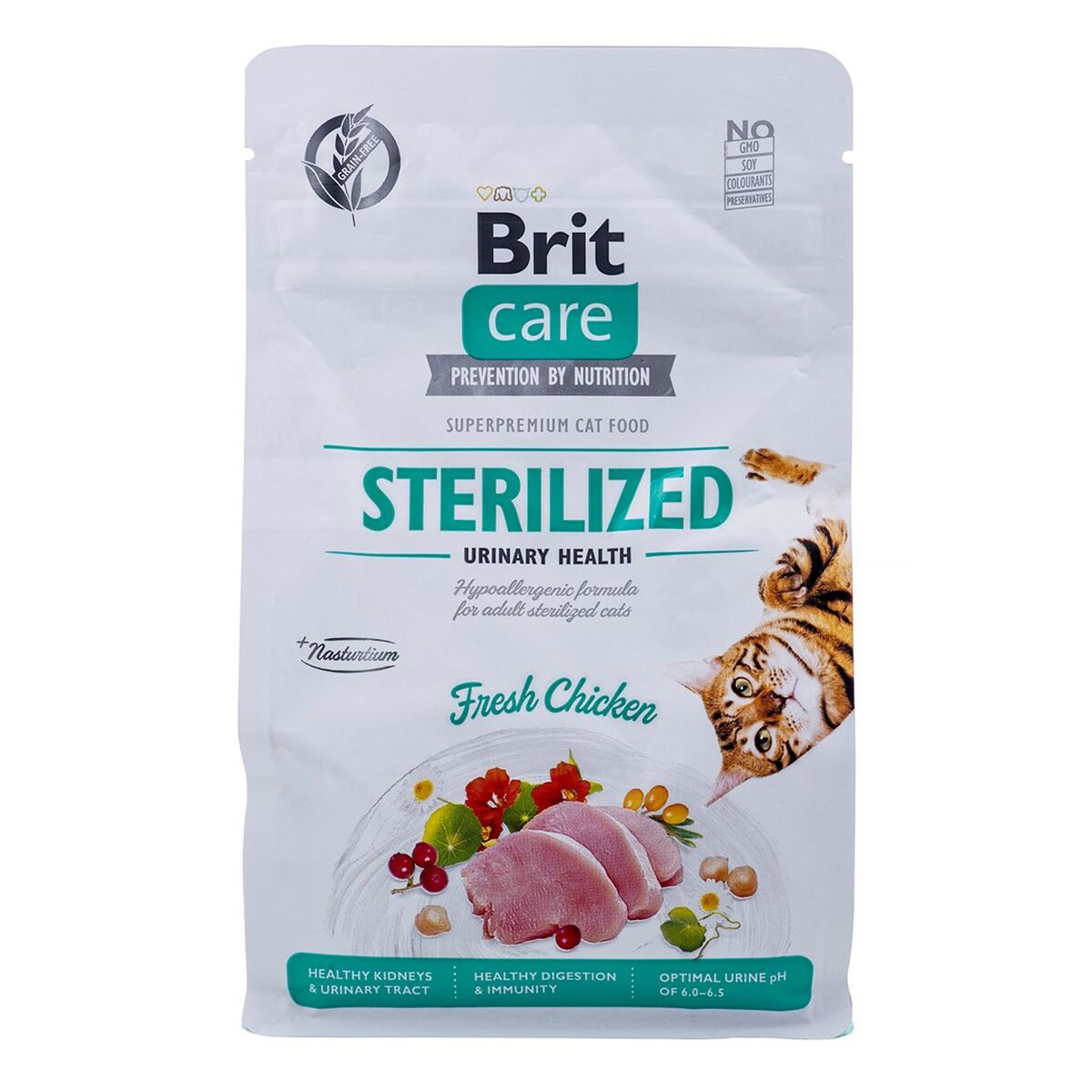 Cibo per gatti Brit Care Grain-Free Sterilized Urinary Adulto Pollo 400 g