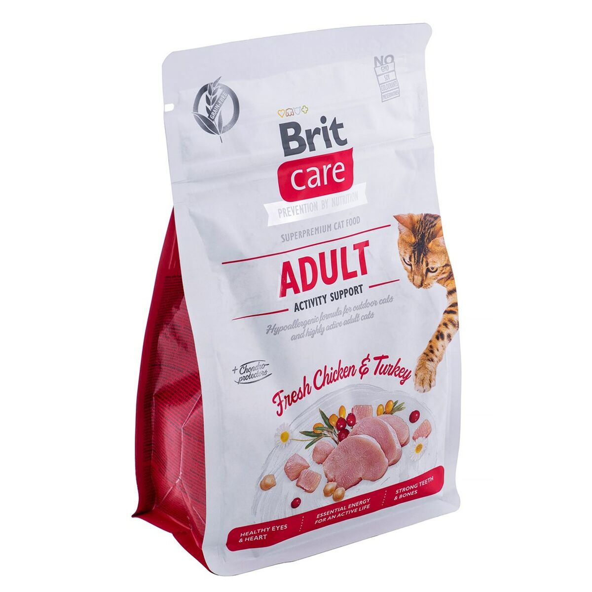 Cibo per gatti Brit Care Grain Free Activity Support Adult Adulto Pollo Tacchino 400 g