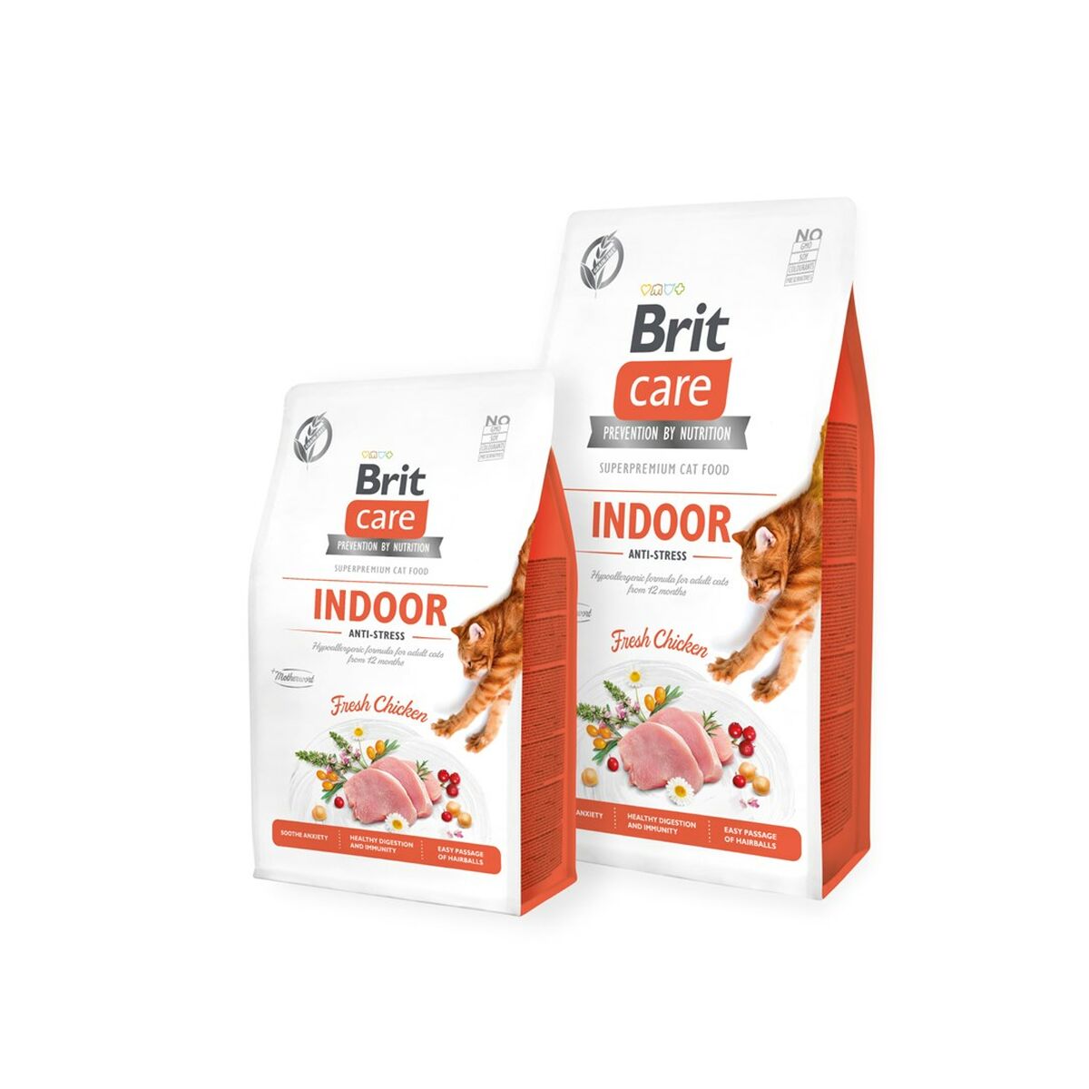 Cibo per gatti Brit Care Grain Free Indoor Anti-Stress Adulto Pollo 7 kg