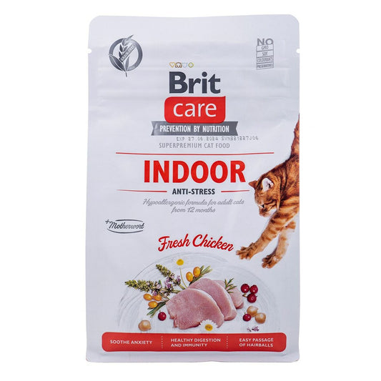Cibo per gatti Brit Care Grain-Free Adult Indoor Anti-Stress Adulto Pollo 400 g