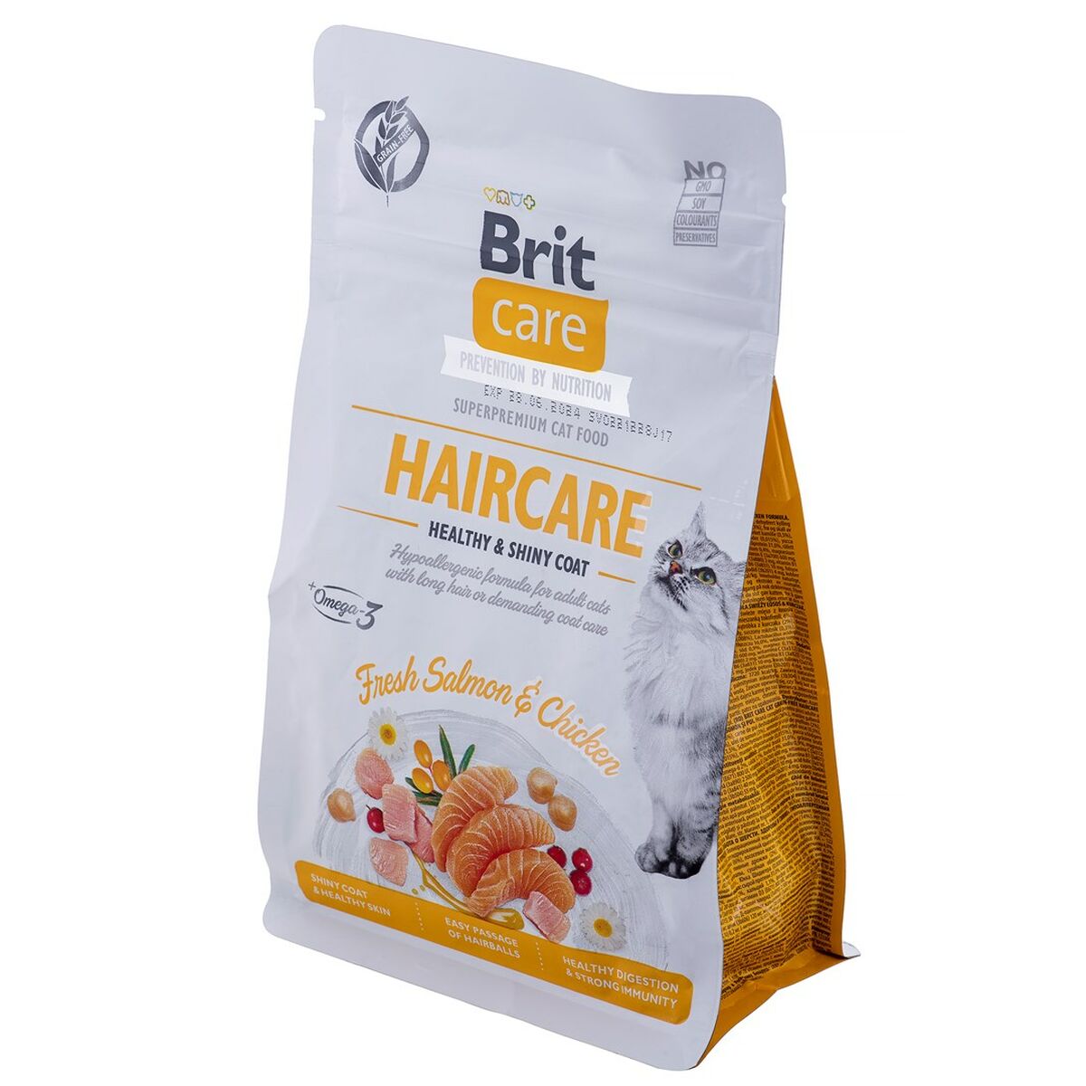 Cibo per gatti Brit Care Grain Free Haircare Healthy & Shiny Coat Adulto Pollo Salmone 400 g