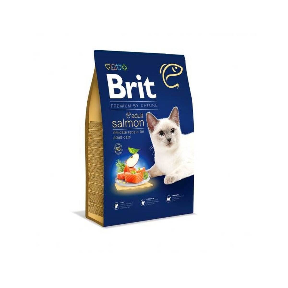 Cibo per gatti Brit PREMIUM BY NATURE ADULT Adulto Salmone 1,5 Kg