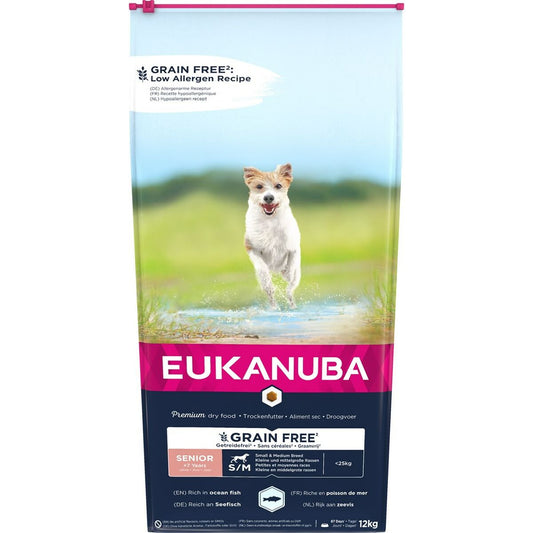 Io penso Eukanuba  Grain Free Senior small/medium breed Anziano Pesce 12 kg