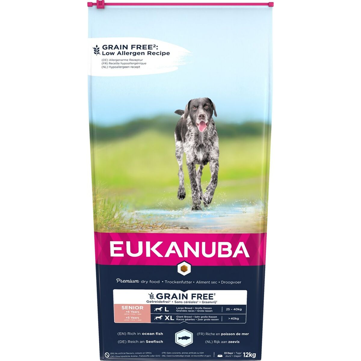 Io penso Eukanuba Grain Free Senior large/giant breed Anziano Pesce 20-40 Kg 12 kg