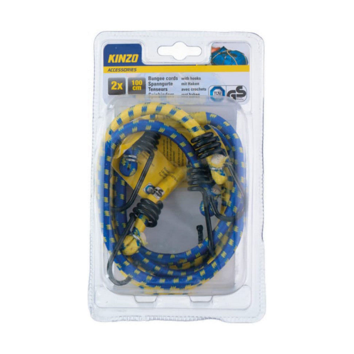 Bungee cord Kinzo Macchina 100 cm Ø 8 mm (2 Unità)