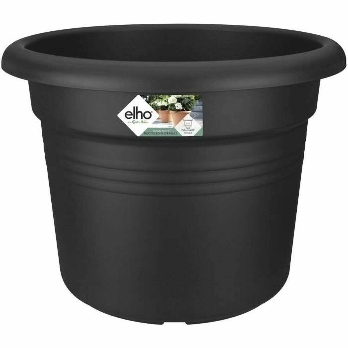 Vaso Elho   Nero Plastica Rotonda Ø 45 cm