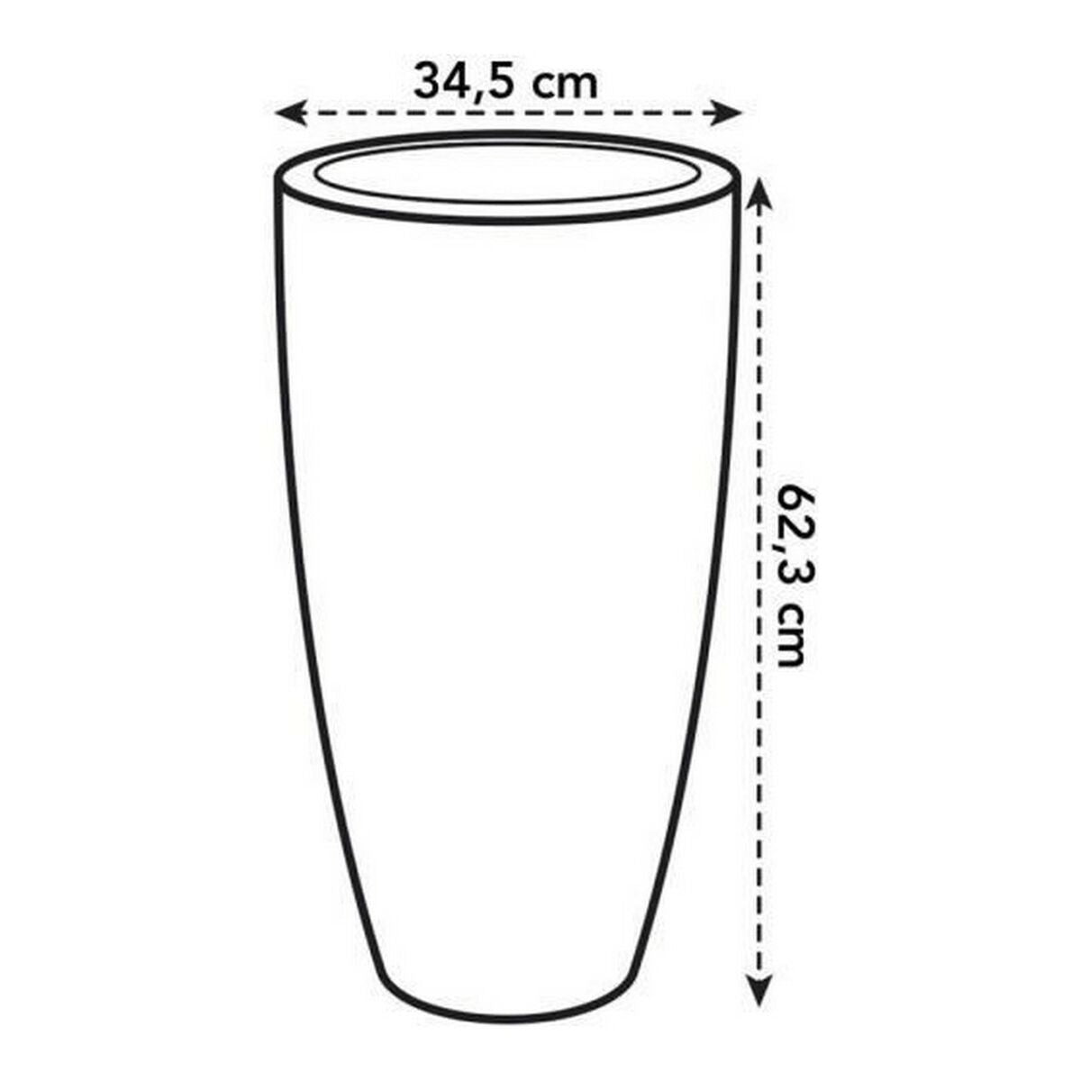 Vaso Elho Bianco Plastica Rotondo Ø 35 cm Ø 34,5 x 61,5 cm