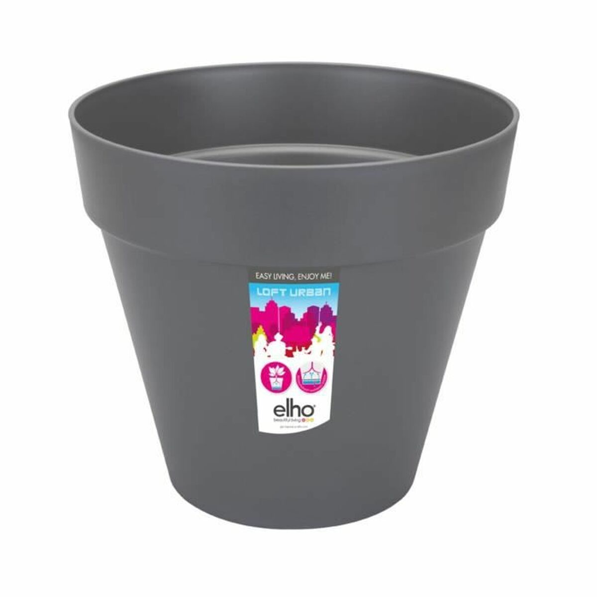 Vaso Elho Loft Urban Rotonda Grigio Ø 40 cm