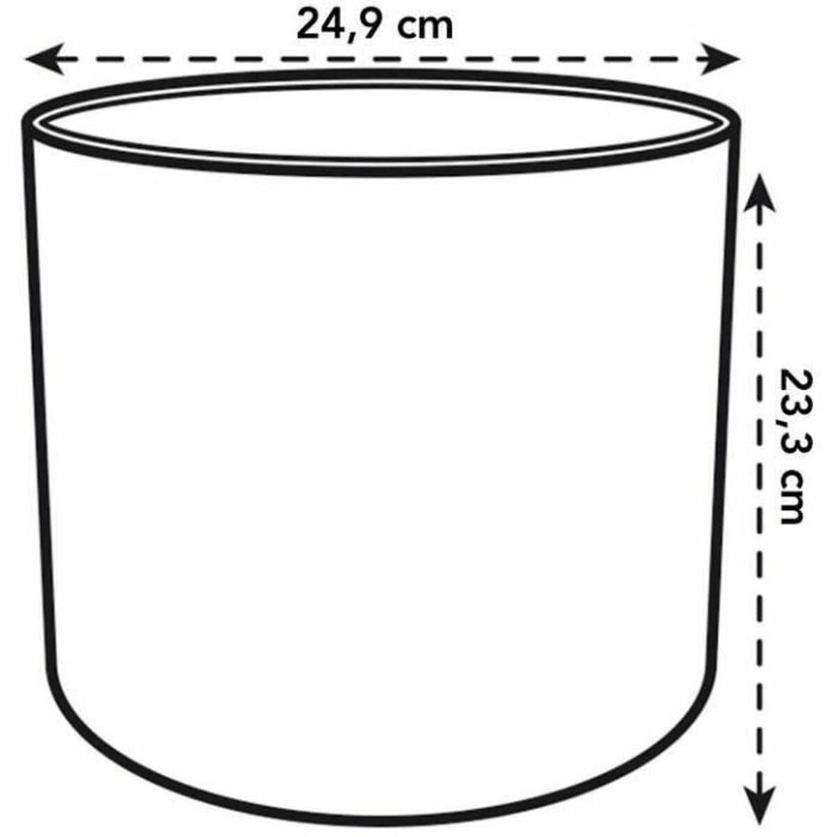 Vaso Elho 24,7 x 24,7 x 23,3 cm Nero Antracite polipropilene Plastica Rotondo