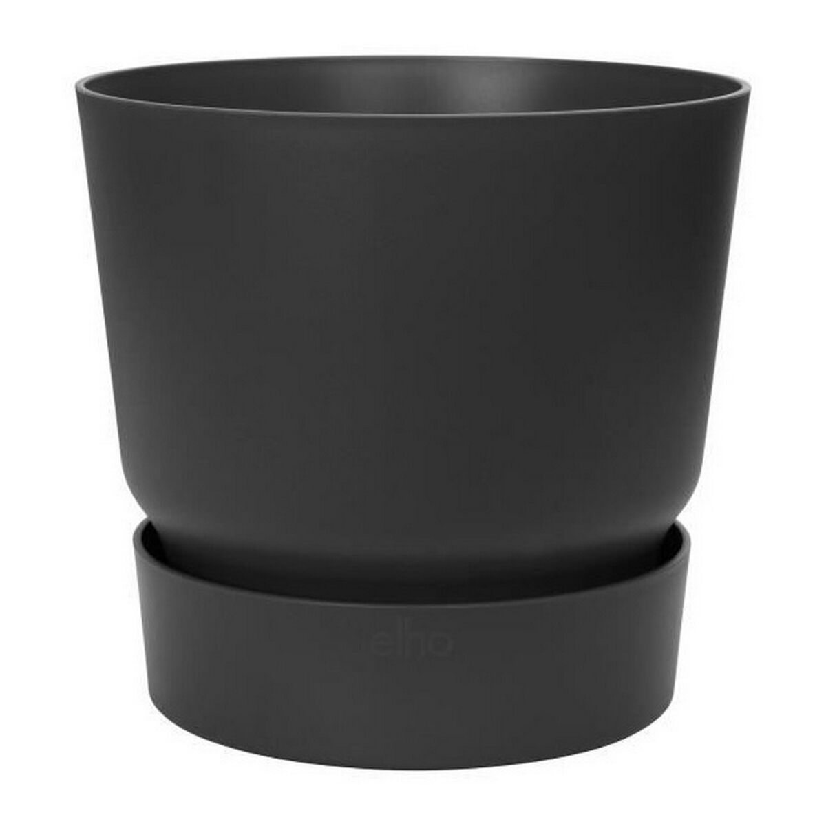 Vaso Elho Greenville Nero Plastica Rotondo Rotonda Ø 40 cm Ø 39 x 36,8 cm