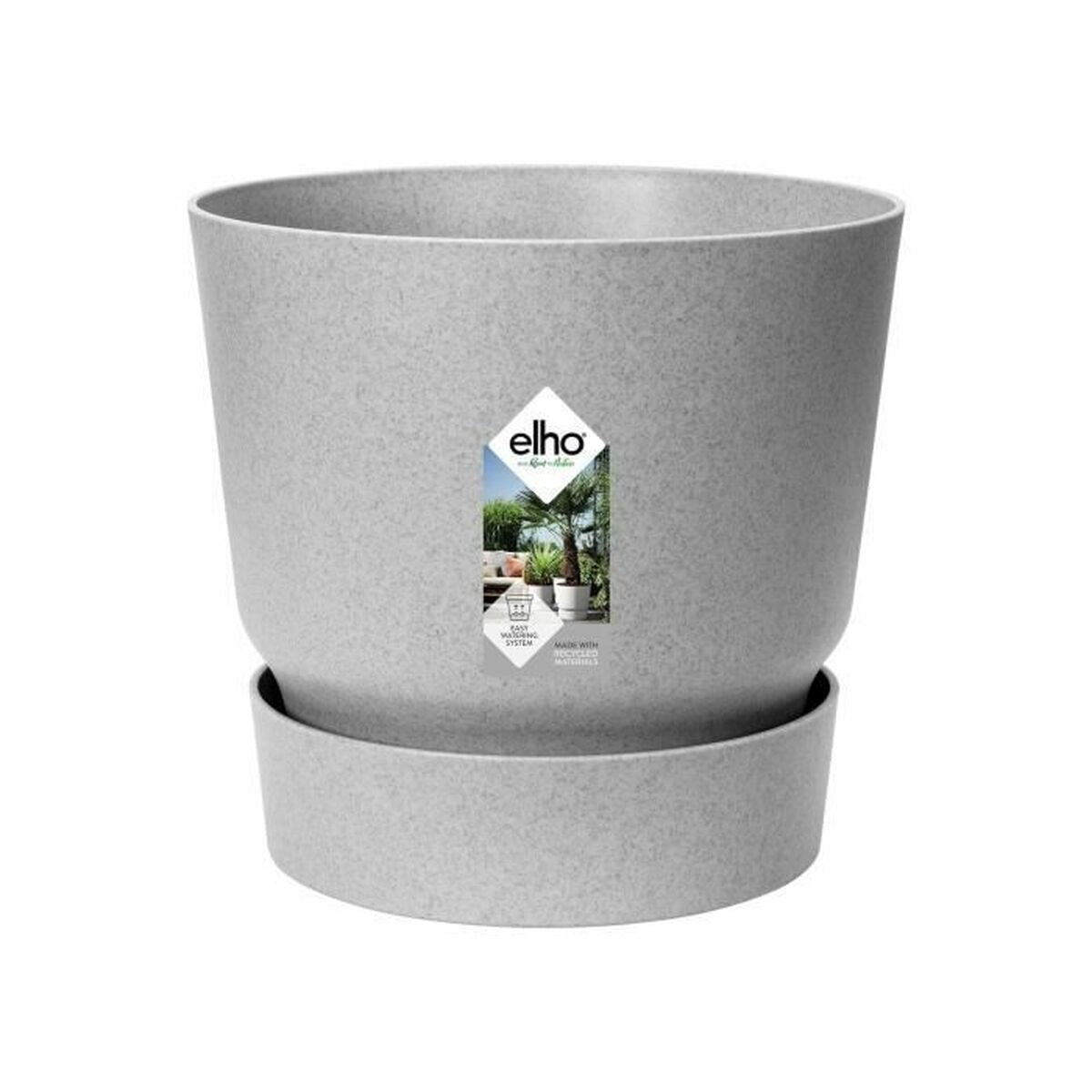 Vaso Elho Grigio Plastica Rotondo Moderno Ø 47 cm