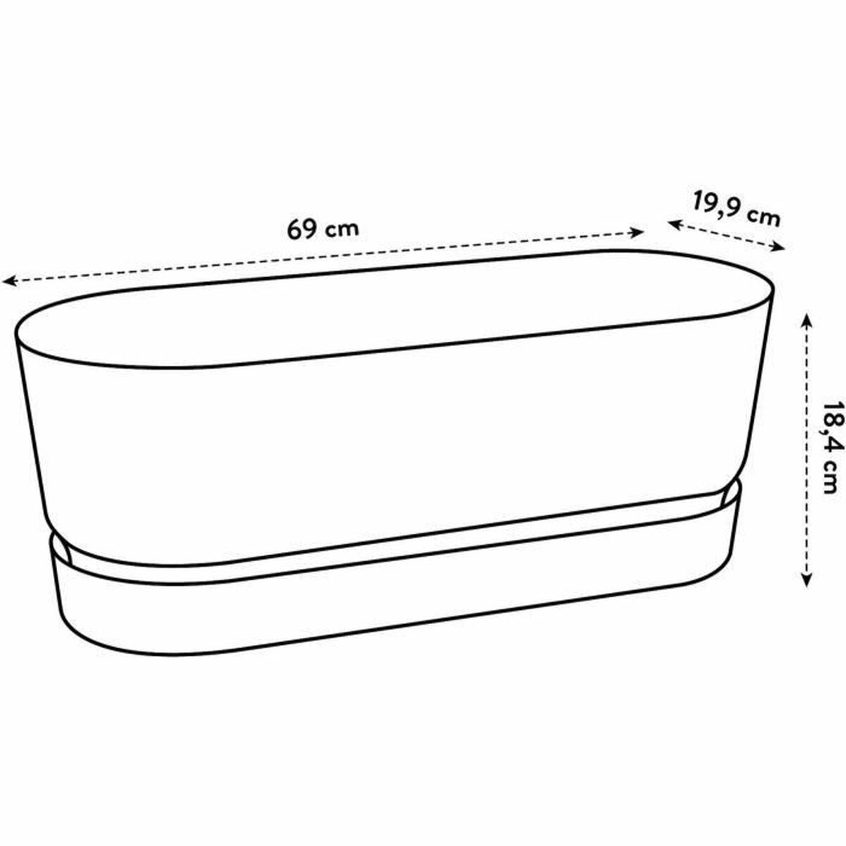 Vaso rettangolare da Balcone Elho   Bianco 70 cm Plastica