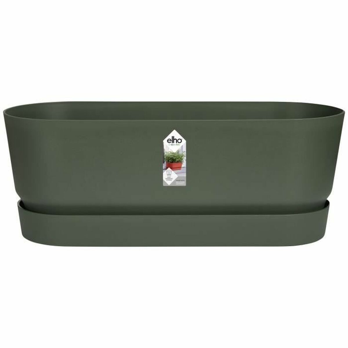 Vaso rettangolare da Balcone Elho   50 cm Verde Plastica