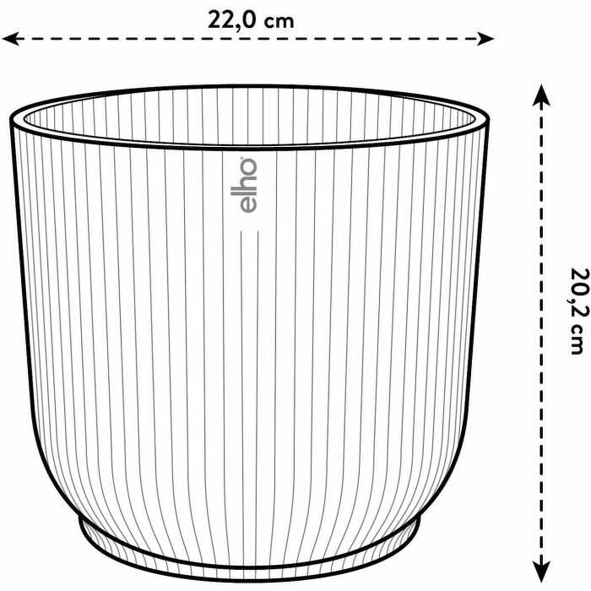 Vaso Elho   Ø 22 cm Bianco Plastica Rotonda