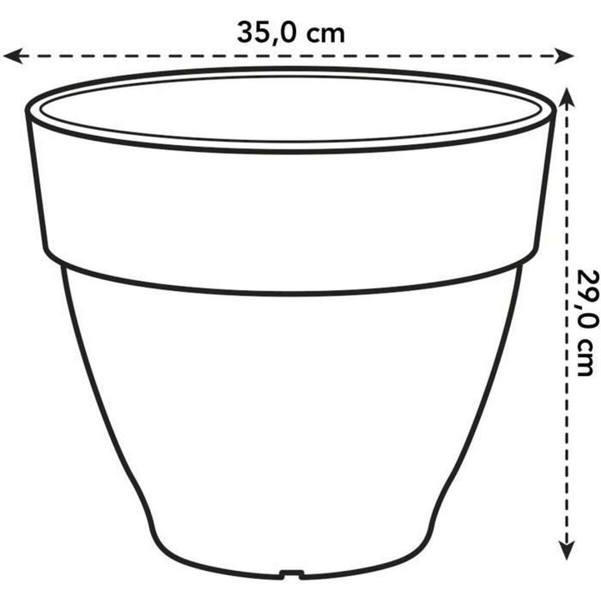 Vaso Elho   Rotonda Antracite Plastica Ø 30 cm