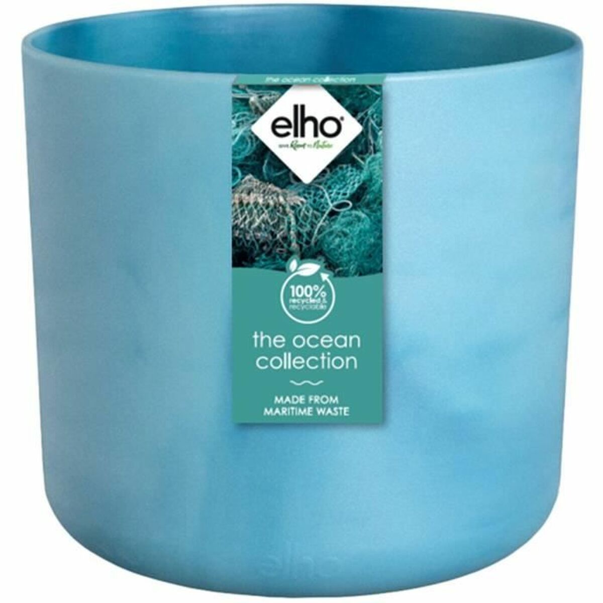 Vaso Elho Azzurro Ø 22 cm Plastica Rotondo Moderno