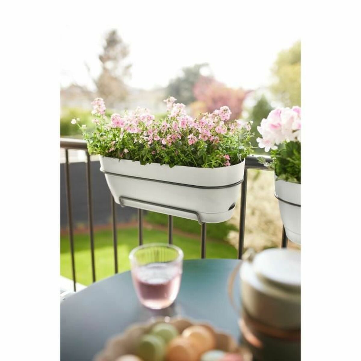 Vaso rettangolare da Balcone Elho   Bianco 70 cm Plastica