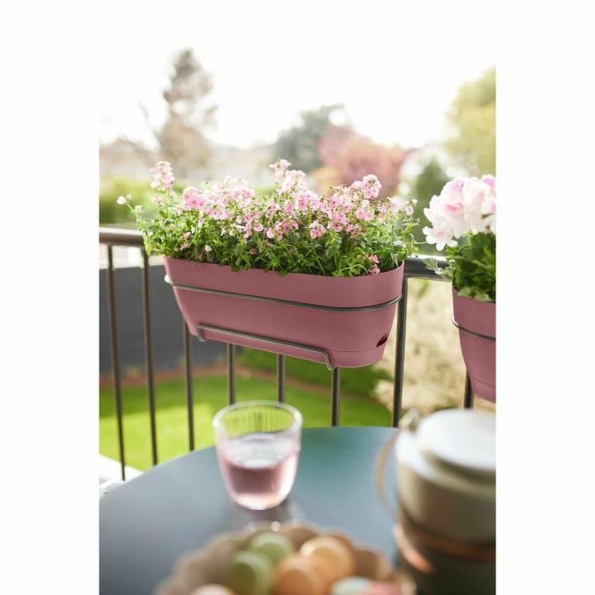 Vaso rettangolare da Balcone Elho   50 cm Rosa Plastica