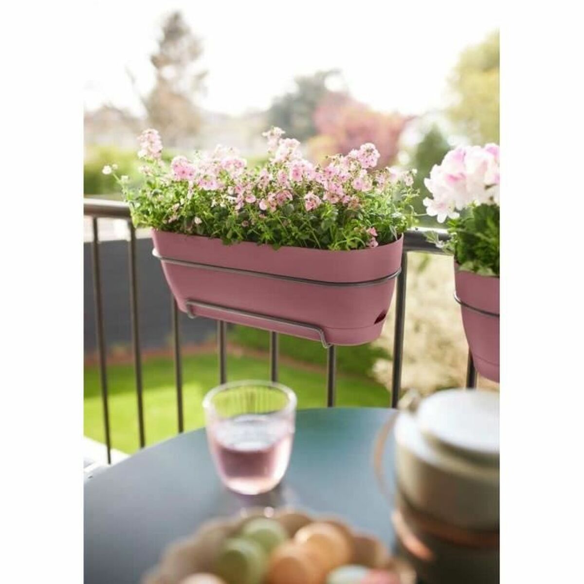 Vaso rettangolare da Balcone Elho   70 cm Rosa Plastica