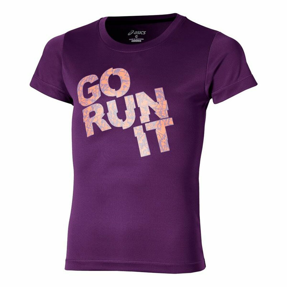 Maglia a Maniche Corte per Bambini Asics  Graphic Go Run It  Porpora