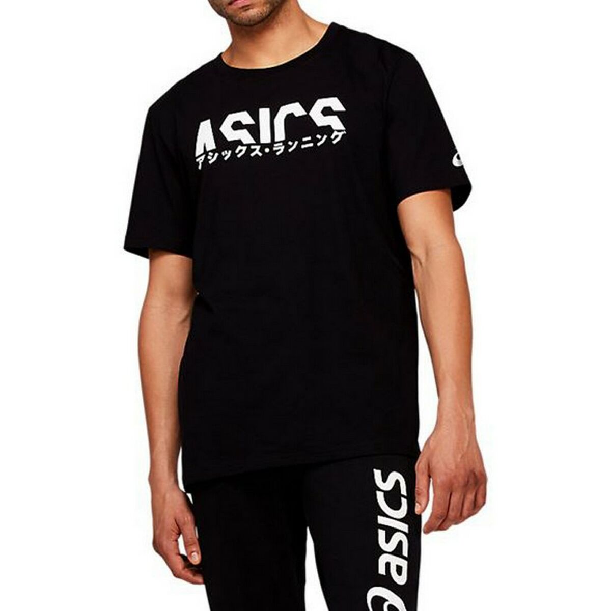 Maglia a Maniche Corte Uomo Asics Katakana Nero