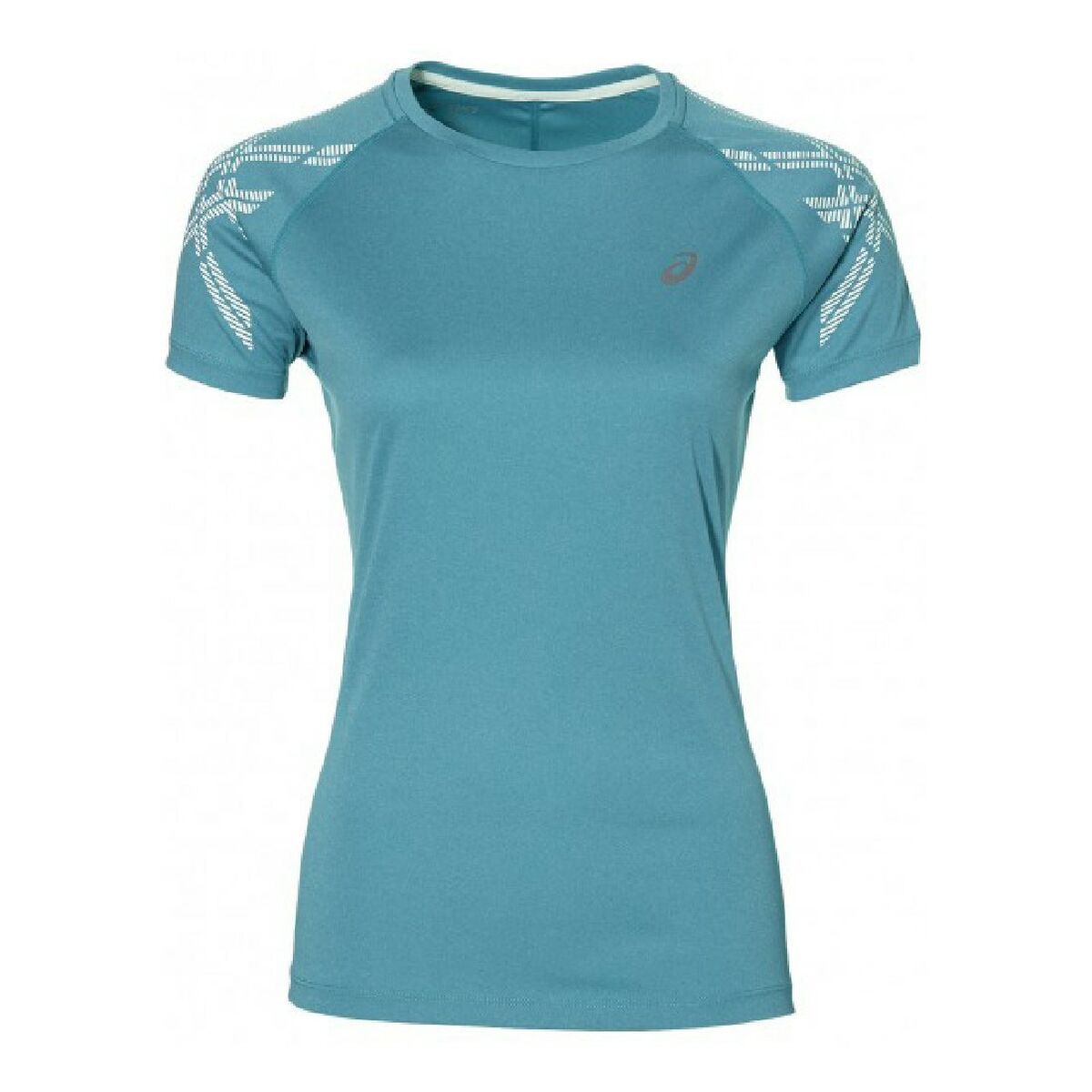 Maglia a Maniche Corte Donna Asics  Stripe SS Top 141224 8057 Azzurro