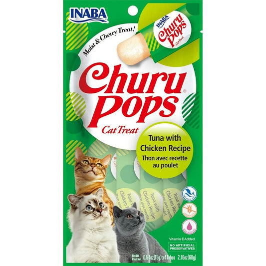 Spuntino per Cat Inaba EU713 4 x 15 g Leccornie Pollo Tonno 15 ml