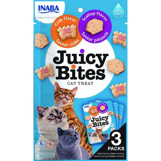 Spuntino per Cat Inaba Juicy Bites 3 x 11,3 g Granchio