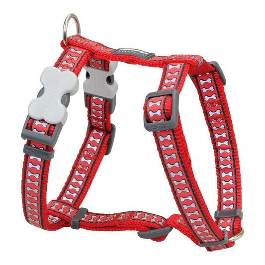 Imbracatura per Cani Red Dingo Osso Riflettente 46-76 cm Rosso