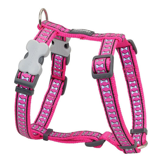 Imbracatura per Cani Red Dingo Osso Riflettente 46-76 cm Fucsia