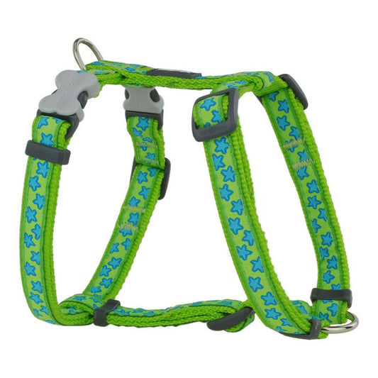 Imbracatura per Cani Red Dingo Style Stella Verde 25-39 cm