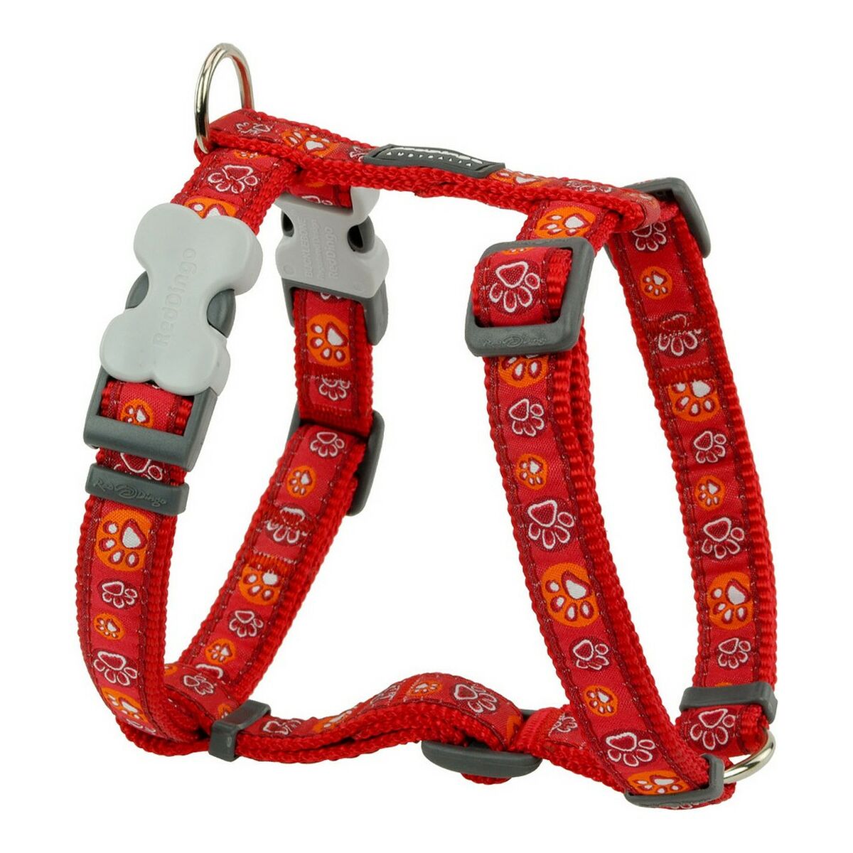 Imbracatura per Cani Red Dingo Style Rosso Impronta animale 30-48 cm