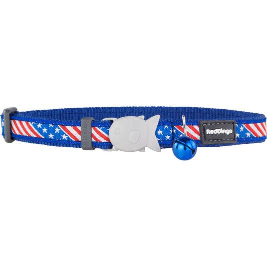 Collare per gatti Red Dingo US Flag 20-32 cm Azzurro