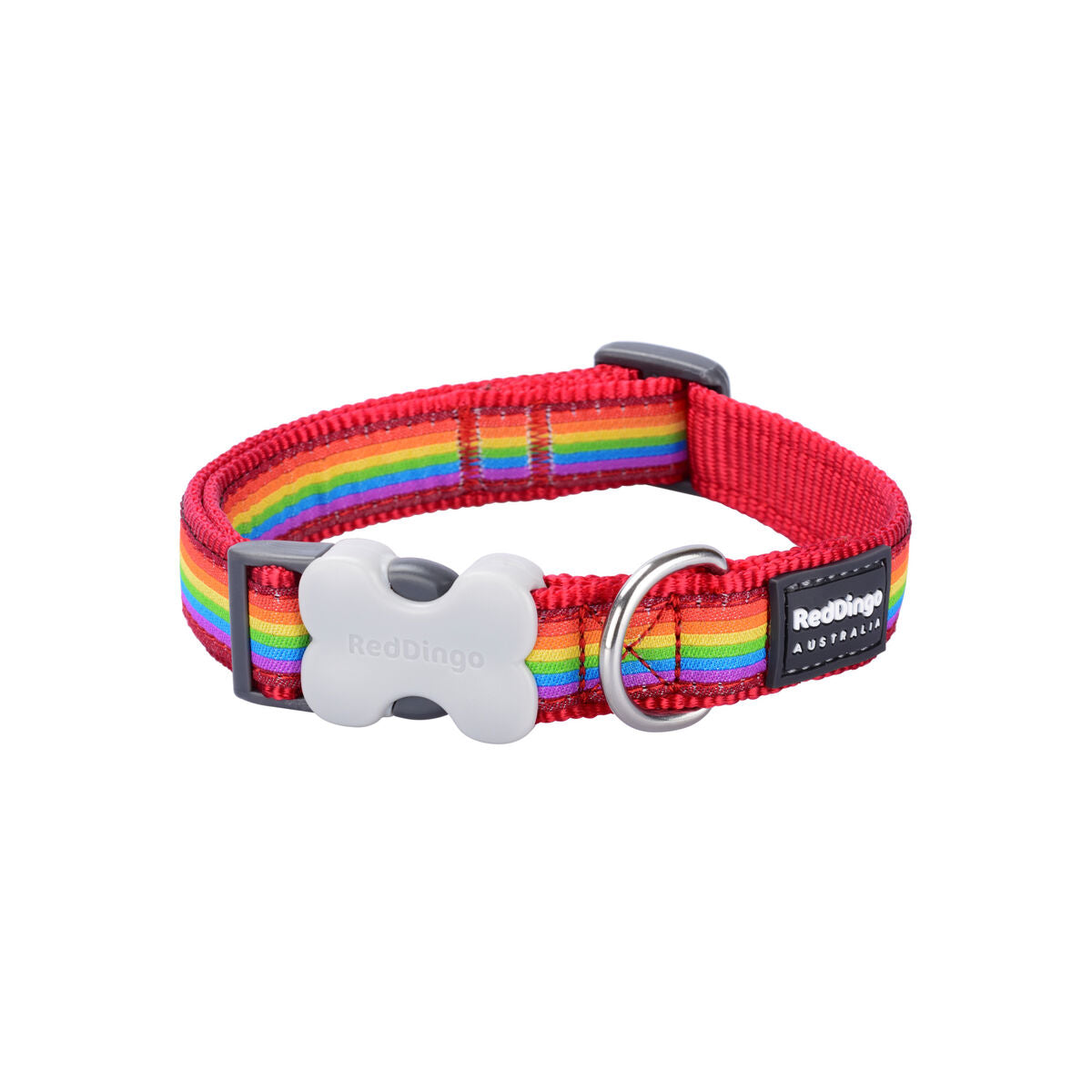 Collare per Cani Red Dingo STYLE RAINBOW 15 mm x 24-36 cm