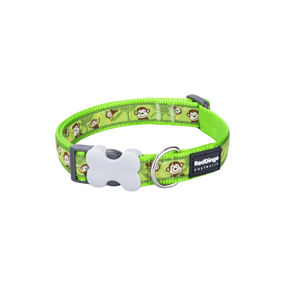 Collare per Cani Red Dingo STYLE MONKEY LIME GREEN 41-63 cm