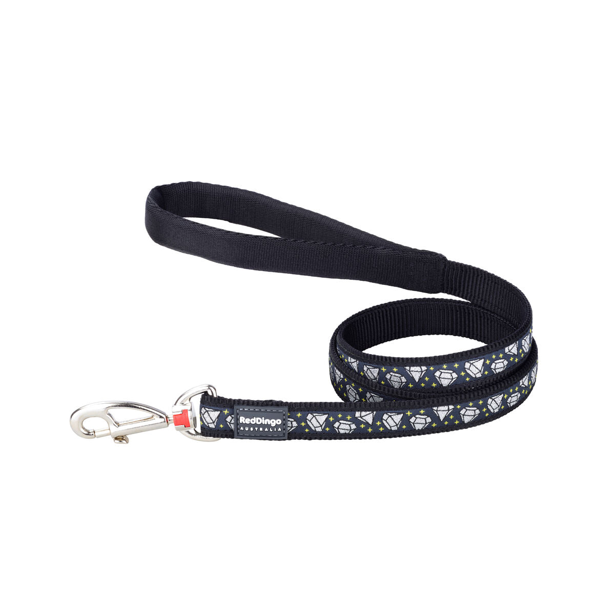 Guinzaglio per Cani Red Dingo STYLE DIAMOND Nero 15mm x 120 cm