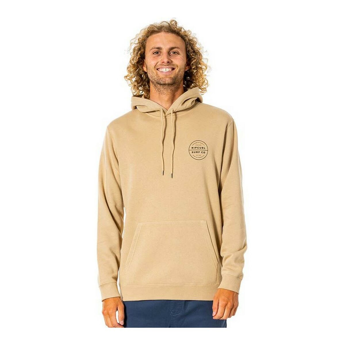 Felpa con Cappuccio Uomo Rip Curl Re Entry Beige