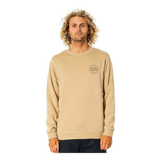 Felpa senza Cappuccio Uomo Rip Curl Re Entry Marrone