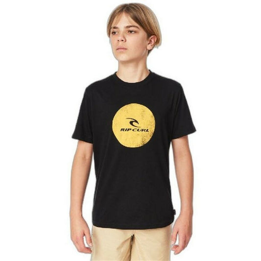 Maglia a Maniche Corte per Bambini Rip Curl Corp Icon B Nero