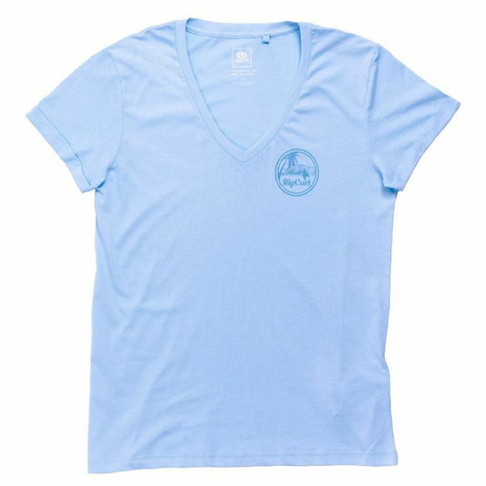 Maglia a Maniche Corte Donna Rip Curl Re-entry Azzurro Chiaro