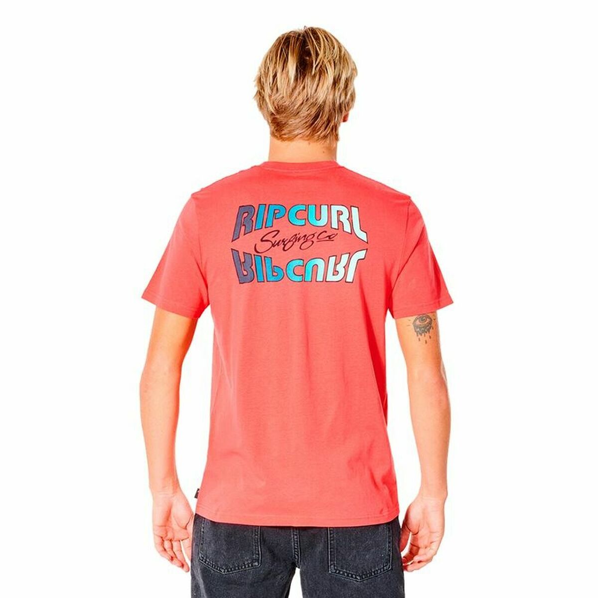 Maglia a Maniche Corte Uomo Rip Curl Revival Inverted  M Salmone