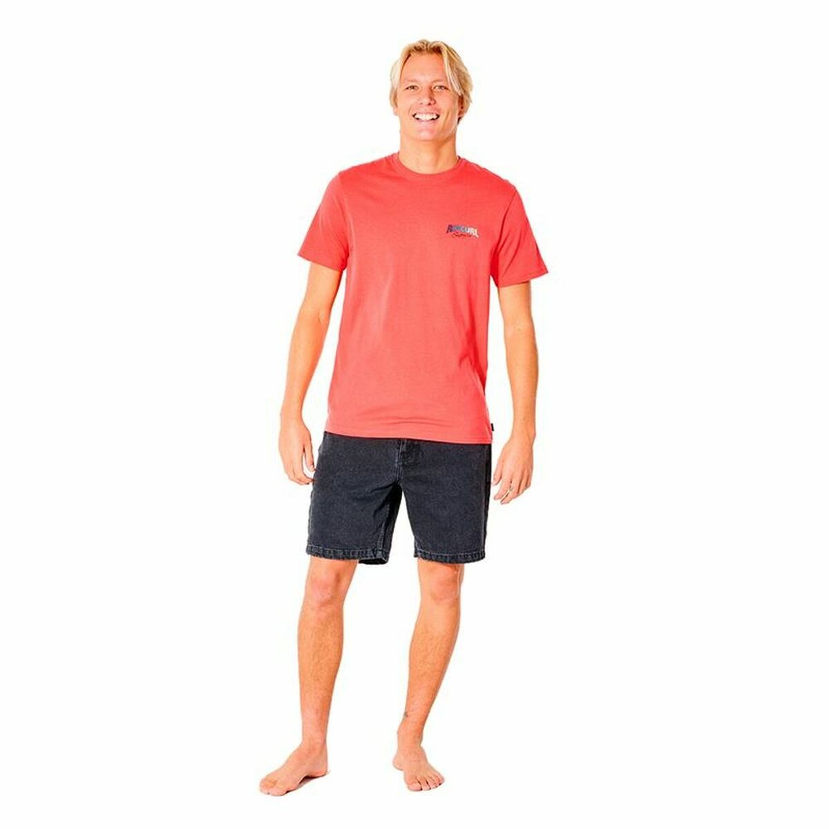 Maglia a Maniche Corte Uomo Rip Curl Revival Inverted  M Salmone