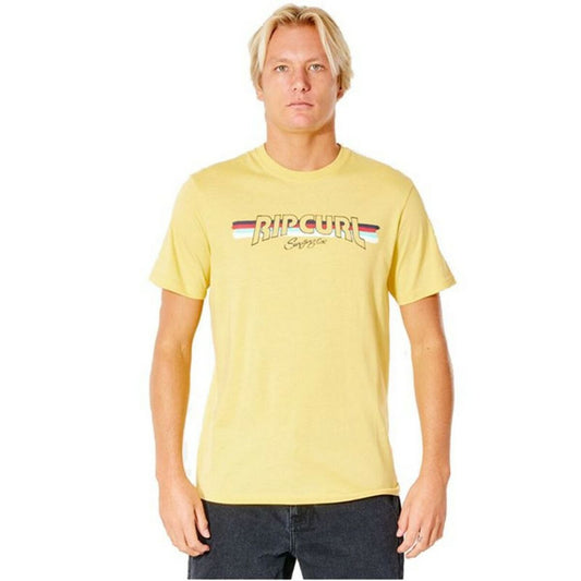 Maglia a Maniche Corte Uomo Rip Curl Yeh Mumma Giallo