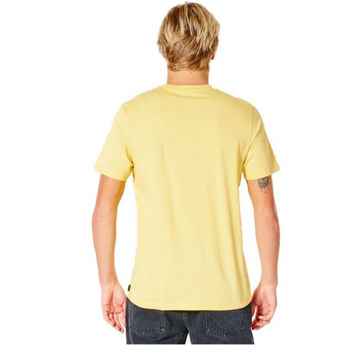 Maglia a Maniche Corte Uomo Rip Curl Yeh Mumma Giallo