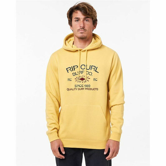 Felpa con Cappuccio Uomo Rip Curl Radiate Giallo