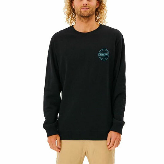 Felpa senza Cappuccio Uomo Rip Curl Re Entry Crew Nero