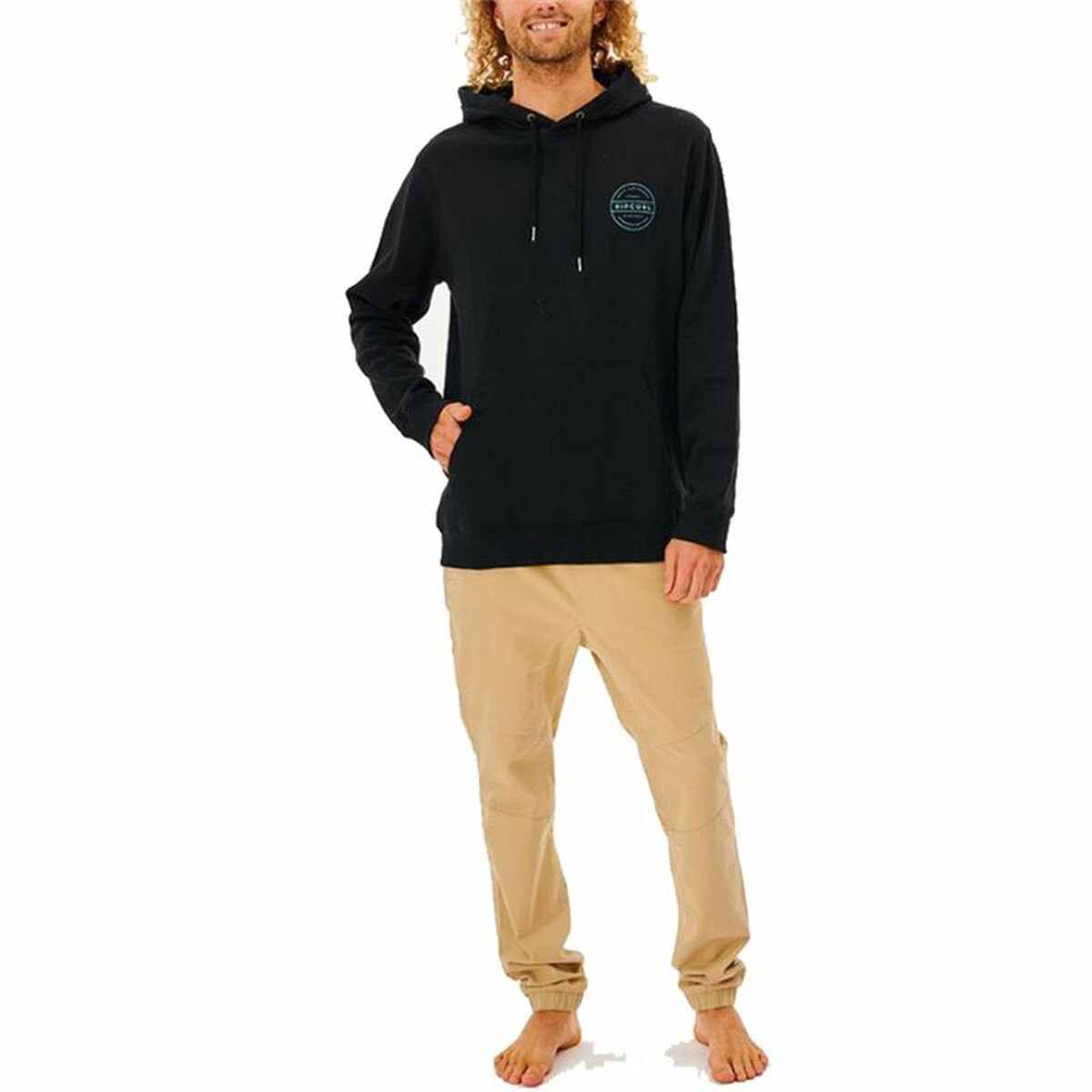 Felpa con Cappuccio Uomo Rip Curl Re Entry Nero