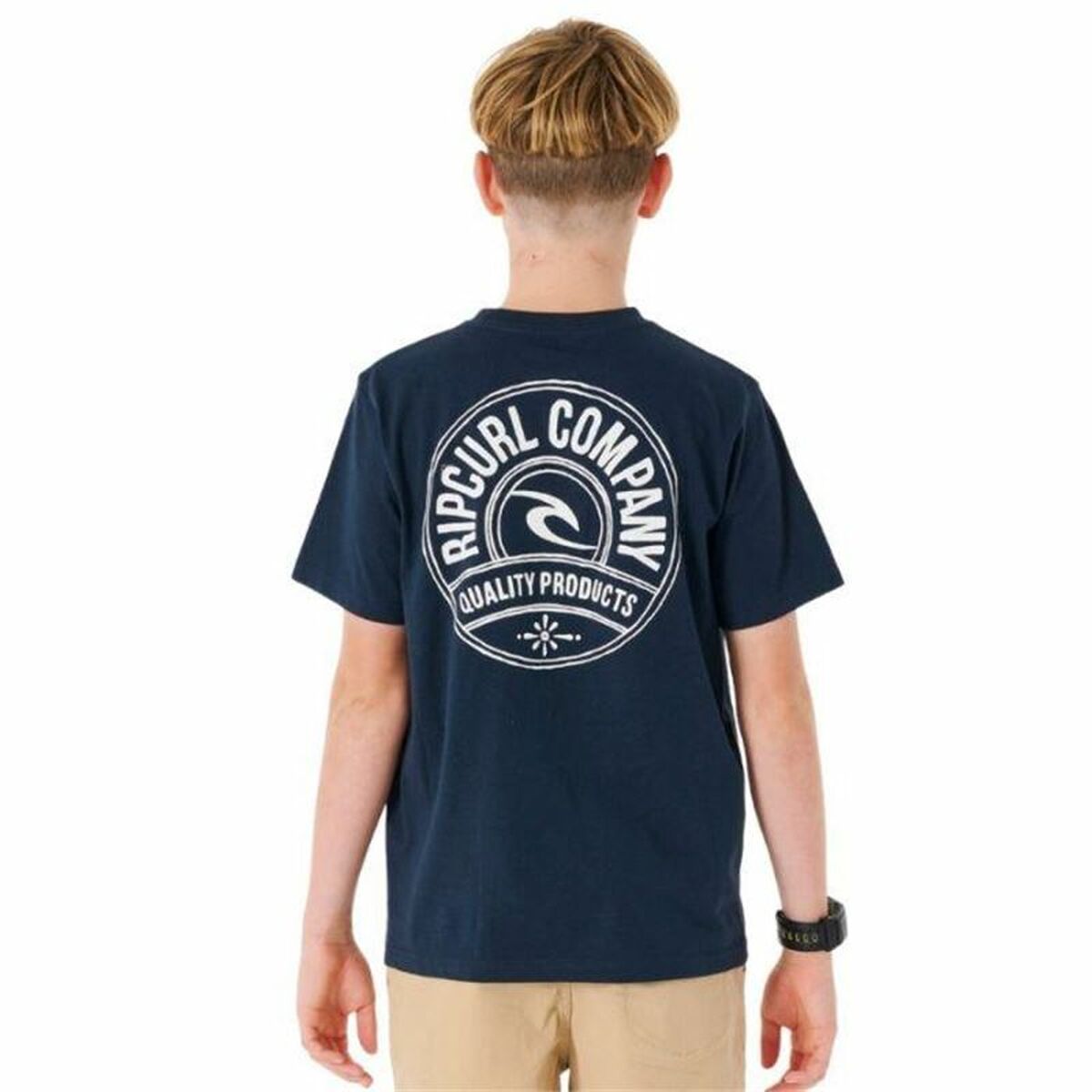 Maglia a Maniche Corte per Bambini Rip Curl Stapler Blu Marino