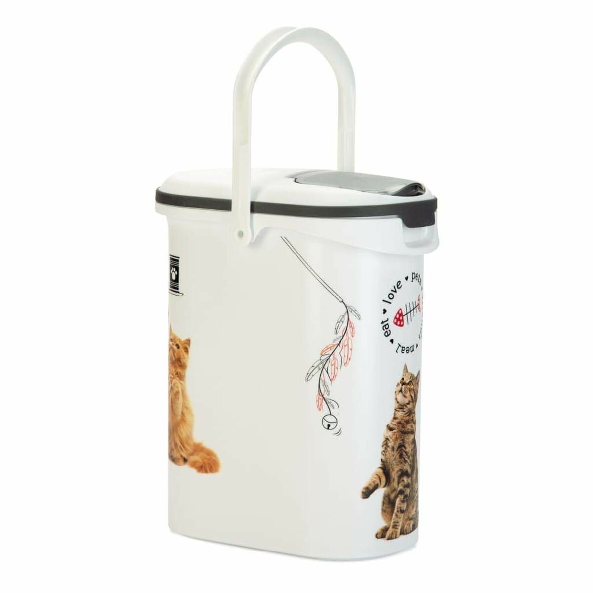 Contenitore per alimenti per animali domestici Curver Love Pets Gatto Bianco 4 Kg